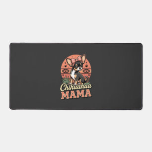 Süße Chihuahua-Mama-Schleife-Hundemama Schreibtischunterlage
