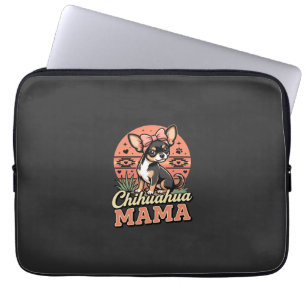 Süße Chihuahua-Mama-Schleife-Hundemutter Laptopschutzhülle