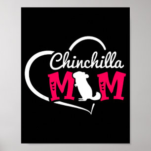 Süße Chinchilla-Mutter Chinchilla Herz Süße Chinch Poster