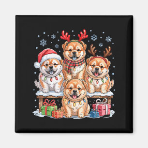 Süße Chow-Chow-Weihnachtshunde für Hundeliebhaber Magnet