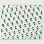 Süsse Christmas Elf Boy Geschenkpapier (Flach)