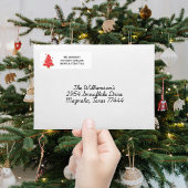 Süße-Christmasbaum-Keks-Rücksendeadresse