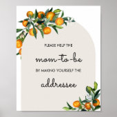 Süsse Citrus Orange Baby Envelope Station Poster (Vorne)