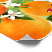 Süsse Citrus Orange Clementine Baby Dusche Willkom Poster (Ecke)