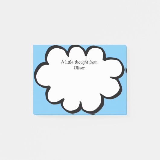 Süße Cloud-Personalisierte Namensnachricht Post-it Klebezettel (Vorderseite)