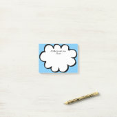 Süße Cloud-Personalisierte Namensnachricht Post-it Klebezettel (Auf Schreibtisch)