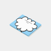 Süße Cloud-Personalisierte Namensnachricht Post-it Klebezettel (angewinkelt)