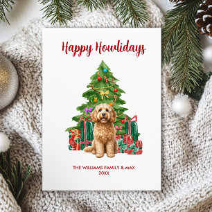 Süße Cockapoo-Hundefamilie Weihnachten