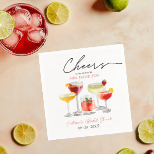 Süße Cocktail-Brautabschiedsparty Serviette
