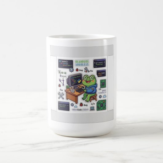 Süße Code-Frosch-Programmierer-Tasse - Lustiger En Kaffeetasse (Mittel)
