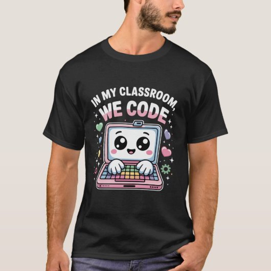 Süße Code-Lehrerin – Kawaii Informatik T-Shirt (Vorderseite)