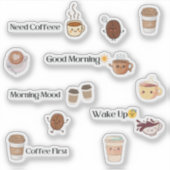 Süße Coffee-Mood-Aufkleber Aufkleber (Vorderseite)