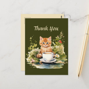 Süße Coffeeshop Danke an Lieferanten Postkarte