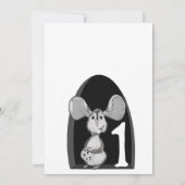Süße Cookie-Maus Erster Geburtstag Einladung (Rückseite)