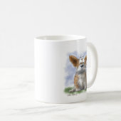 Süße Corgi-Cartoon Kaffeetasse (VorderseiteRechts)