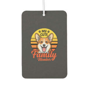 Süße Corgi-Familienmitglied-Hundefreund Autolufterfrischer