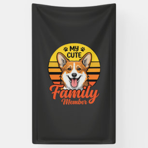 Süße Corgi-Familienmitglied-Hundefreund Banner