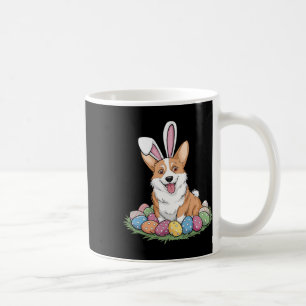 Süße Corgi-Hasenohren-Oster-Eier-Suche-Hunde-Liebh Kaffeetasse