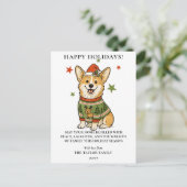 Süße Corgi hässlicher Rentier Pullover Weihnachten (Stehend Vorderseite)