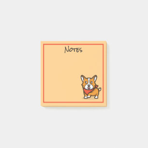Süße Corgi-Hund Post-It Notizen