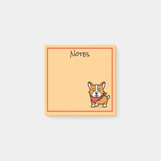 Süße Corgi-Hund Post-It Notizen (Vorderseite)