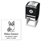 Süße Corgi-Hunde-Adresse Permastempel (Beispiel)