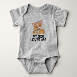 Süße Corgi-Hunde - Meine Gigi liebt mich Baby Strampler