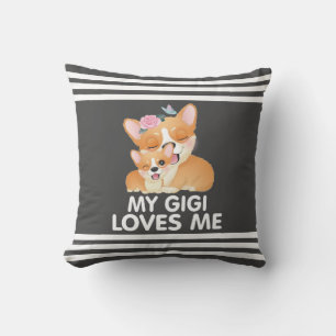 Süße Corgi-Hunde - Meine Gigi liebt mich Kissen