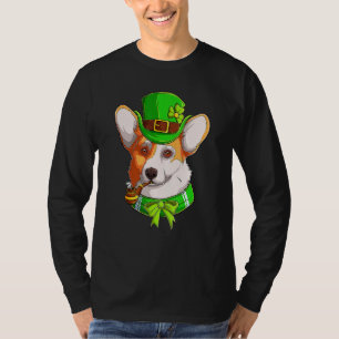 Süße Corgi Irish Pub Kleeblatt Liebhaber St. Patri T-Shirt