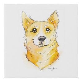 Süsse Corgi Künstlicher Leinwanddruck