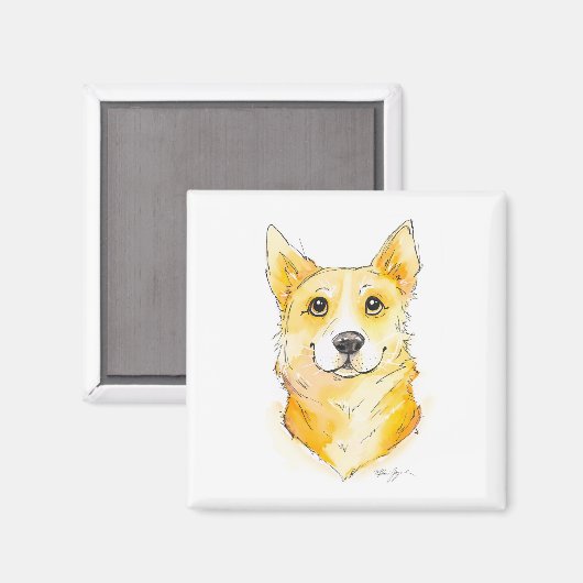 Süsse Corgi Magnet (Vorderseite/Rückseite)