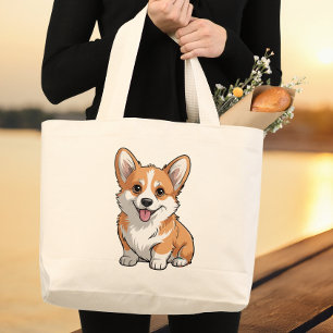Süße Corgi-Mama-Welpen-Hundefan-Geschenk Fell-Mama Jumbo Stoffbeutel