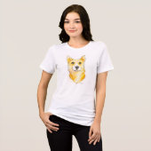 Süsse Corgi Tri-Blend Shirt (Vorderseite voll)