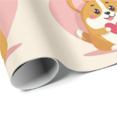süße Corgi-Verpackung Geschenkpapier (Rolleneckpunkt)