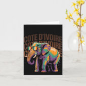 Süße Côte Divoire Reise Elefant Elfenbeinküste Jun Karte (Gelbe Blume)