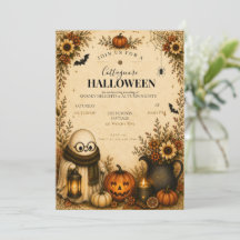 Süße Cottagecore-Halloween-Party-Einladung