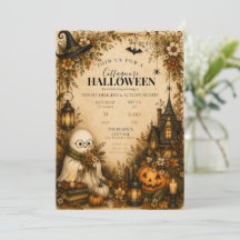 Süße Cottagecore-Halloween-Party-Einladung
