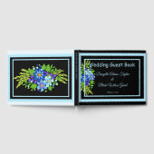 Süße, Country Blue Floral Wedding, Empfang Gästebuch (Voll)