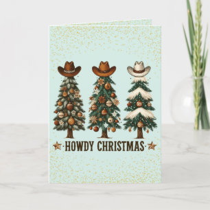Süße Cowboy-Weihnachtskarte Feiertagskarte