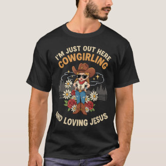 Süße Cowgirl liebt Jesus T-Shirt