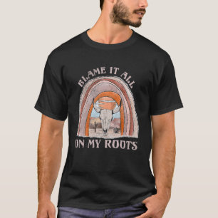 Süße Cowgirl-Stiefel Hut Gib's einfach die Schuld T-Shirt