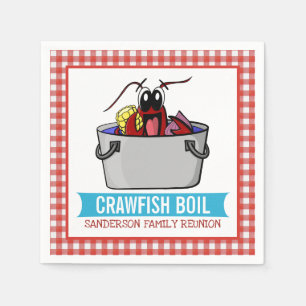 Süße Crawfish-Kochparty Familientreffen Meeresfrüc Serviette