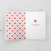 Süße Cream-Hund-Valentinstag Karte (Innenseite)