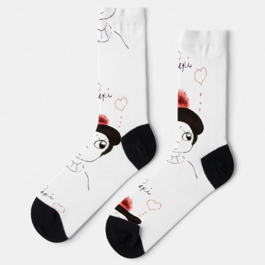 Süße Crew Socken (Linkes Detail)