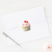 Süße Cupcake-Aufkleber Runder Aufkleber (Umschlag)