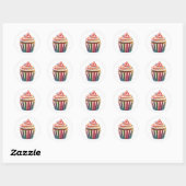 Süße Cupcake-Aufkleber Runder Aufkleber (Blatt)