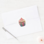 Süße Cupcake-Aufkleber Runder Aufkleber (Umschlag)