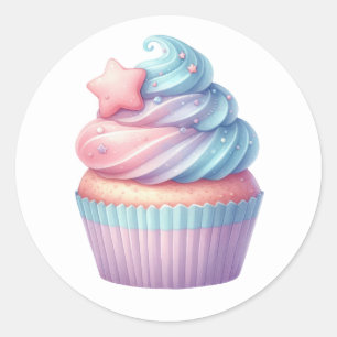 Süße Cupcake-Aufkleber Runder Aufkleber