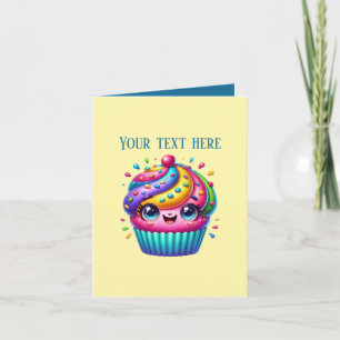 Süße Cupcake-Bäckereianbieter anpassbar Karte