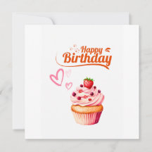 Süße Cupcake-Geburtstags-Grußkarte